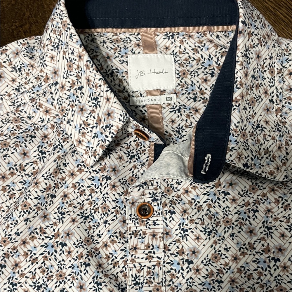 Cream Floral-Geo Button-Down Shirt- Buckle exclusive